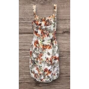 Banana Republic Fall Floral Cotton/Silk Blend Sleeveless Dress Womens Size 6 NWT